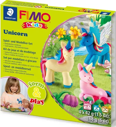 Set de lut Staedtler Fimo Kids - 4 x 42 g, Unicorn