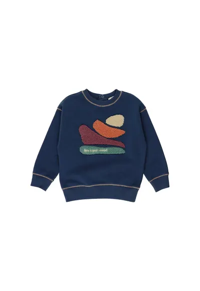 Bluza cu maneca lunga - Moments - Bleumarin - pentru baietei - Bleumarin
