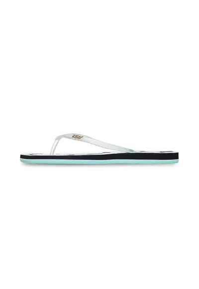 Papuci flip-flop cu model pe talpa Mauricia - Verde/Negru/Albastru