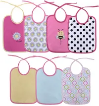 Bavete Lorelli Baby Care - Pentru fetiță, dubli, cu șnur, set de 7 buc