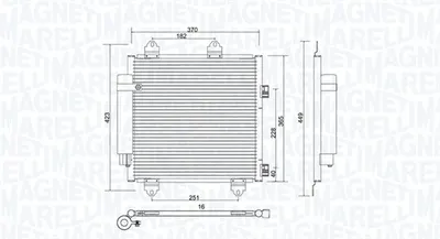 Radiator AC condensator cu uscator potrivit CITROEN C1; PEUGEOT 107; TOYOTA AYGO 1.0 1.2 1.4D 06.05