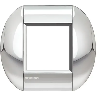 Placa ornament ,2 module, crom, living light, BTICINO