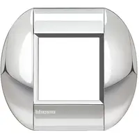 Placa ornament ,2 module, crom, living light, BTICINO