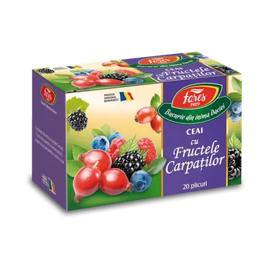 Ceai Fructele Carpatilor, 20 plicuri, Fares