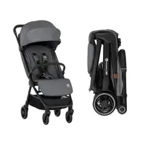 Carucior sport, Petite&Mars, Zip, Pliere automata cu o mana, Potrivit pentru avion, De la nastere, Pana la 22 Kg, Pozitie de somn, Usor- 7kg, Capacitate cos- 5 kg, Reglare spatar, suport de picioare, Bara detasabila, Antracit