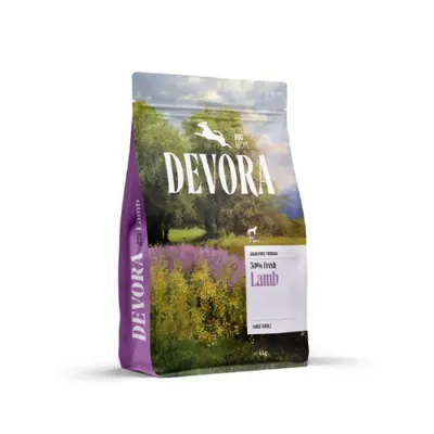 Hrana uscata pentru caini Devora Adult Large Breed Grain Free Monoprotein cu miel 4 kg