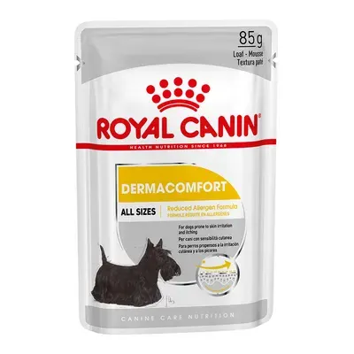Set 12 buc x 85 gr Hrana umeda pentru caini Royal Canin Dermacomfort Pate