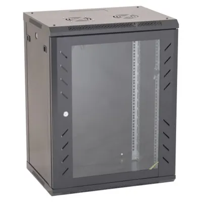 Rack perete 18U 19" 600x450, capacitate incarcare 80 Kg, negru - ASYTECH Networking ASY-18U-6045W