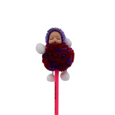 Creion figurina Bebelus mov 22 cm