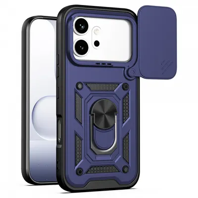 Husa pentru Honor 600 Pro / 600, Techsuit, CamShield, Albastra