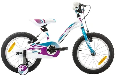Bicicletă pentru copii SPRINT - Alice, 16", 203 mm, mov/albastru