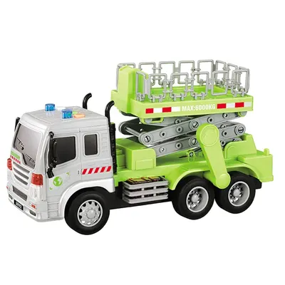 Camion cu platforma cu sunete City Service