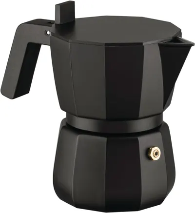 Aparat de cafea Alessi - Moka, pentru 3 pahare, negru