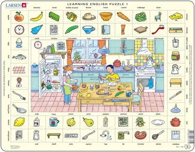 Puzzle - Learning English: In the Kitchen