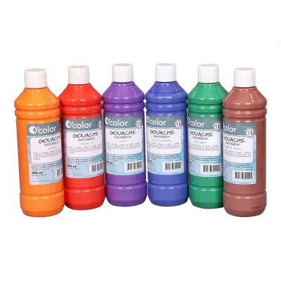Guasa lavabila 6 x 500 ml culori complementare