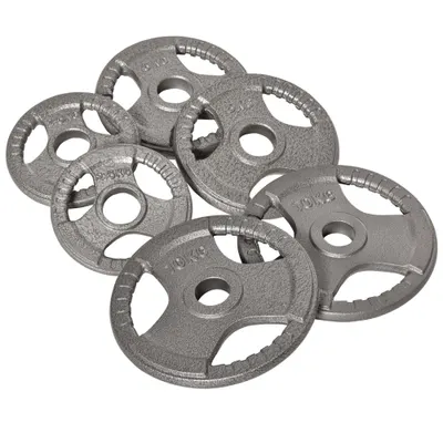 HOMCOM Set 6 Discuri Greutati 35 kg pentru Haltere din Otel 5.4 cm