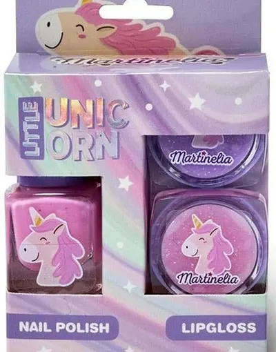 Set de cosmetice pentru copii Martinelia - Little Unicorn, 3 bucăți