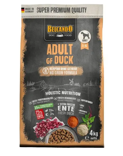 Hrană câini fără cereale rață BELCANDO Adult 4 kg