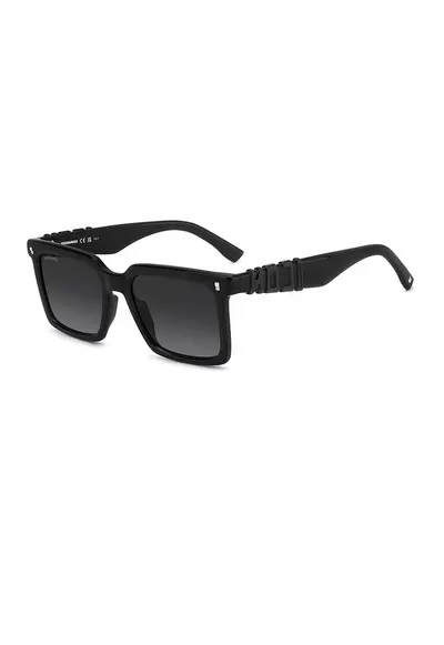 Ochelari de soare patrati cu model in degrade - Negru