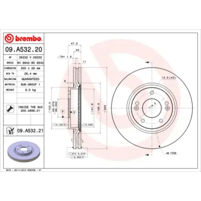 Disc frana BREMBO 09.A532.21