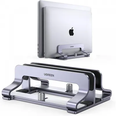 Suport Vertical UGREEN LP258 Two pentru Laptop cu grosime 12mm - 26mm, Argintiu