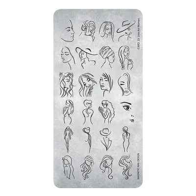 Matrita unghii metalica, Line Art Women 23