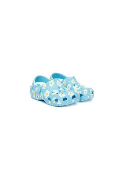 Slapi pentru fete - 305378088 - model floral - plastic - albastru