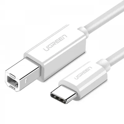 Cablu Imprimanta UGREEN US241, USB-C - USB-B, 1.5m, Alb