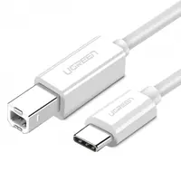 Cablu Imprimanta UGREEN US241, USB-C - USB-B, 1.5m, Alb