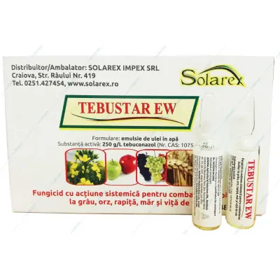 Tebustar EW 5 ml, fungicid sistemic, Nufarm, grau, orz (fainare, septorioza, ruginam patarea bruna), pomi fructiferi (fainare, monilioza), tomate (alternarioza), vita de vie (fainare) - Default Title