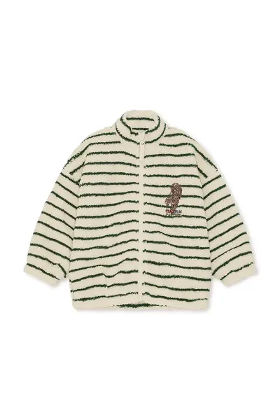 Konges Sløjd jachetă pentru copii din polar JODY EMBROIDERY TEDDY JACKET GRS