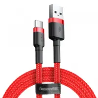 Cablu Date si Incarcare USB-A - USB-C Baseus Cafule, 60W, 0.5m, Rosu CATKLF-A09