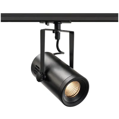 Iluminat decorativ pe sina, Traseele EURO SPOT TRACK, negru negru, 3000K, 36 °, inclusiv. 1 adaptor circuit