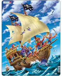 Puzzle pentru copii Larsen din 30 piese - Pirați