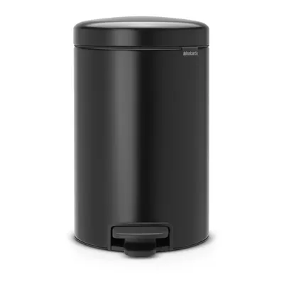 Coș de gunoi negru mat cu pedală din oțel 12 l NewIcon – Brabantia