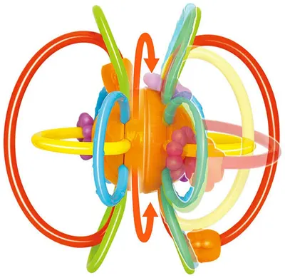 Hola silicon Teether - Inele de margele colorate