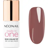 NEONAIL Ready In One 3in1 UV Gel Polish lac de unghii sub forma de gel cu pulbere de diamante culoare 07 One Mocha Brown 7.2 ml