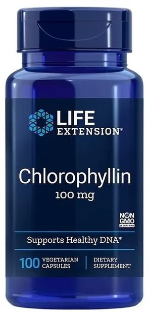 Clorofilină, 100 mg, 100 capsule, Life Extension