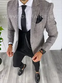 Sacou barbati in carouri slim fit 1263 P18-3.2