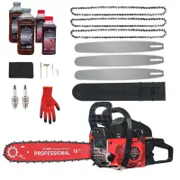 *SUPER Pachet* 8.5cp Drujba benzina + 3 lanturi + 3 lame + x2 ulei ungere lant 1L + x2 ulei amestec 0.5L + x2 bujii + accesorii + manusi protectie, MOTOYAMA JAPAN