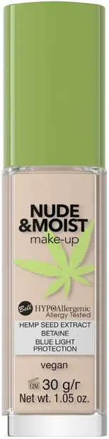 Bell HYPOAllergenic Fond de ten hidratant Nude & Moist, 01, 30 g