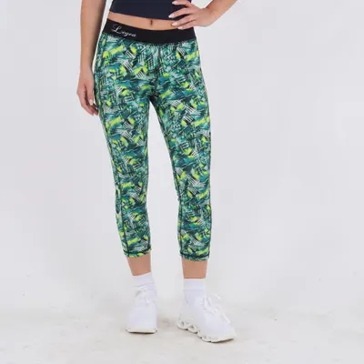 Femei Running Pinocchietto Compressiv YAXIS Traspirant Comfort Verde-Ac