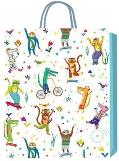 Pungă cadou Pentru copii - 18 х 23 х 8 cm, alb