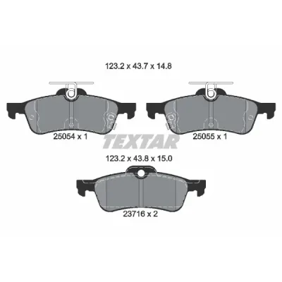 Set placute frana, frana disc TEXTAR 2505401