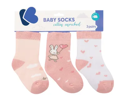 Sosete pentru bebelusi Kikka Boo Rabbits in Love - Din bumbac, 2-3 ani