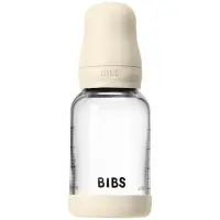 BIBS Baby Glass Bottle Silicone biberon anticolici cu suzetă din silicon Ivory 1 buc