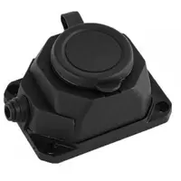 Priza aplicata Shuko Starke ST01432, 16A 2P+E 3500W IP44 cauciuc negru
