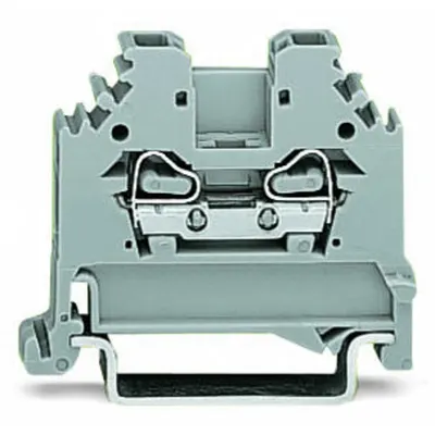 2-conductor through terminal block; 2.5 mm²; lateral marker slots; for DIN-rail 35 x 15 and 35 x 7.5; CAGE CLAMP®; 2,50 mm²; gray