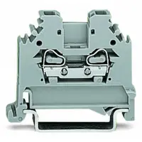 2-conductor through terminal block; 2.5 mm²; lateral marker slots; for DIN-rail 35 x 15 and 35 x 7.5; CAGE CLAMP®; 2,50 mm²; gray