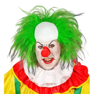 Peruca clown verde